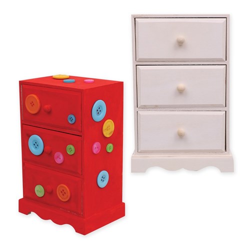 Small Wooden Chest Of Drawers - 3 Drawers