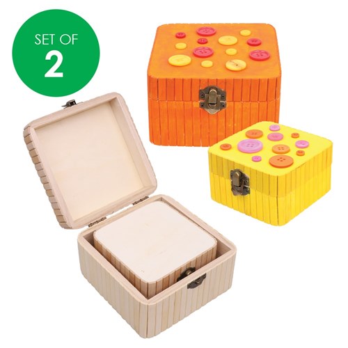 Bamboo Boxes - Square - Set of 2