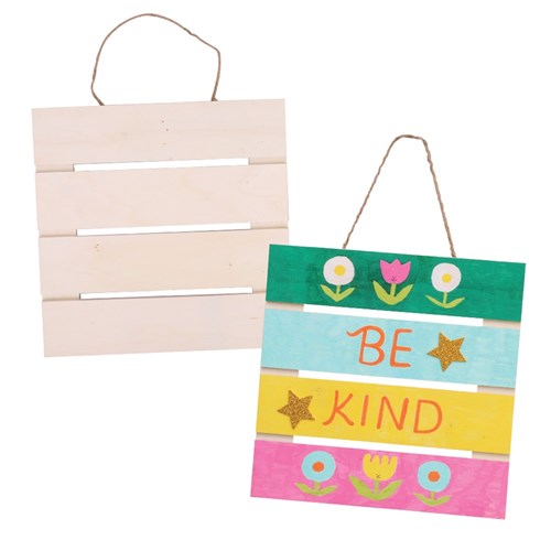 Wooden Slats Sign - Each
