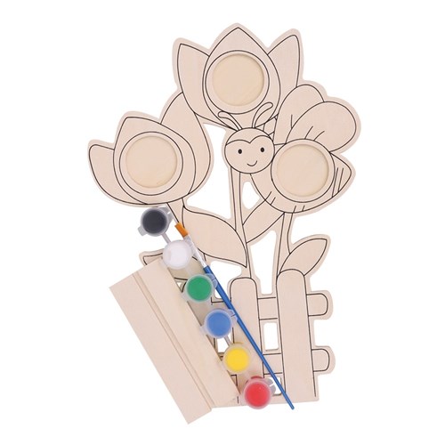 Large Wooden Printed Standing Frame with Paint