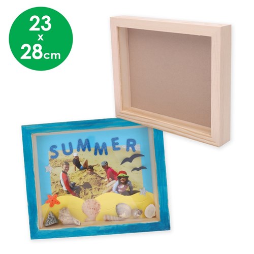 Wooden Rectangle Memory Box Frame - 23 x 28cm - Each