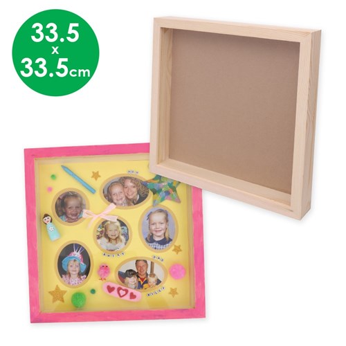 Wooden Square Memory Box Frame - 33.5 x 33.5cm - Each