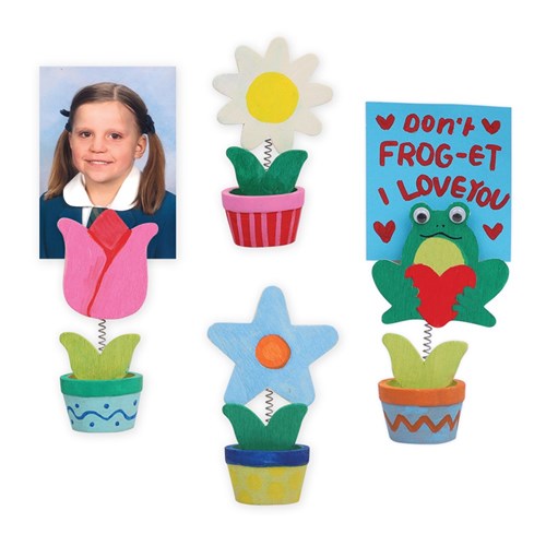 Wooden Mini Pot Photo Clips - Pack of 4