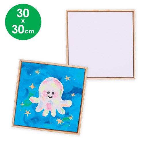 Stretched Canvas with Wooden Frame - 30 x 30cm