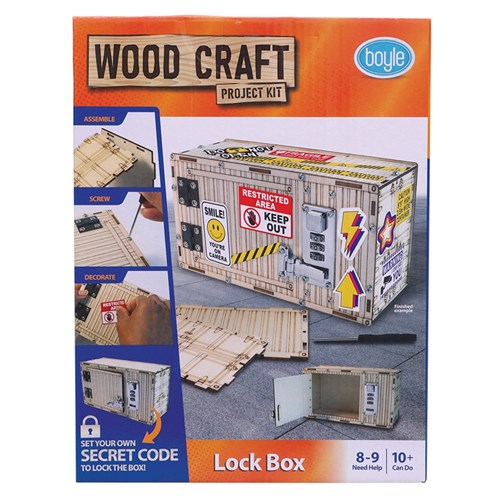 Wooden Lock Box Construction Kit - Each