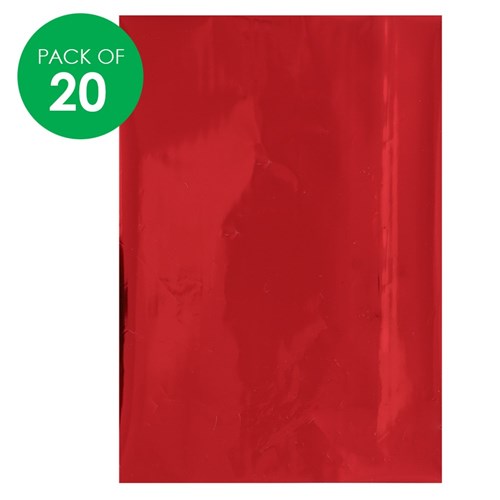 Foil Art Sheets - Red - Pack of 20
