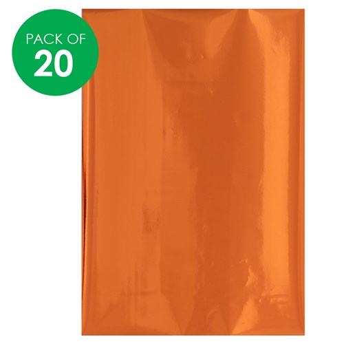 Foil Art Sheets - Orange - Pack of 20