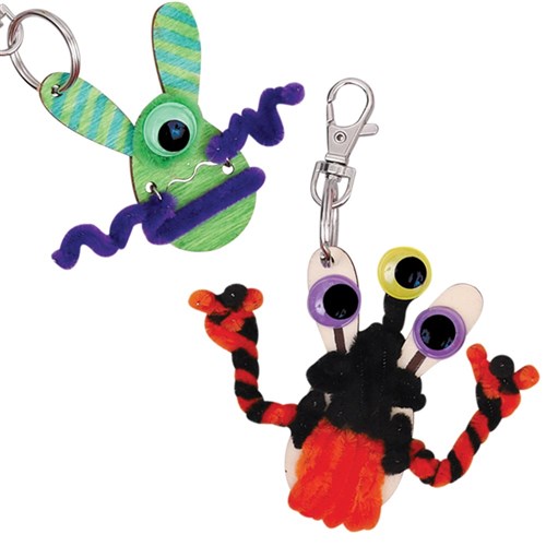 Wooden Monster Keyrings Group Pack