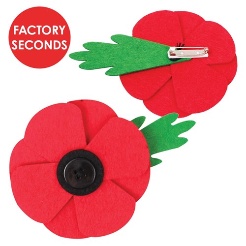 FACTORY SECONDS Felt Poppy Badge CleverKit