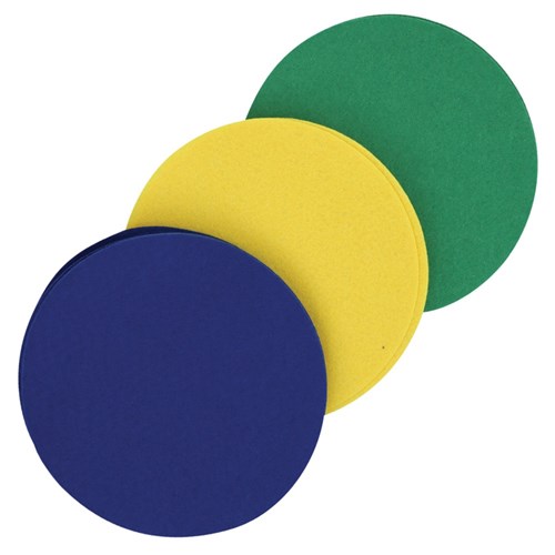 Felt Circles - Blue, Yellow & Green - 20cm - Pack of 36