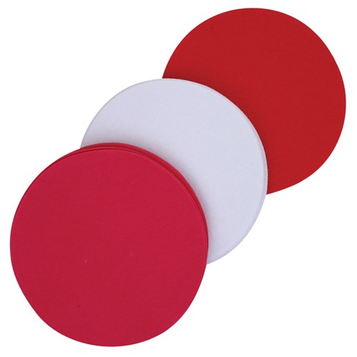 Felt Circles - Red, White & Pink - 20cm - Pack of 36