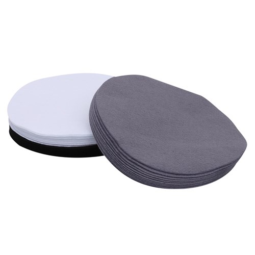 Felt Circles - Grey, White & Black - 20cm - Pack of 36
