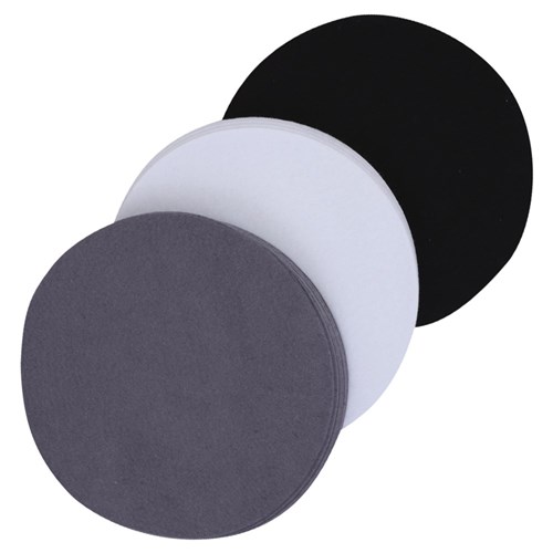 Felt Circles - Grey, White & Black - 20cm - Pack of 36