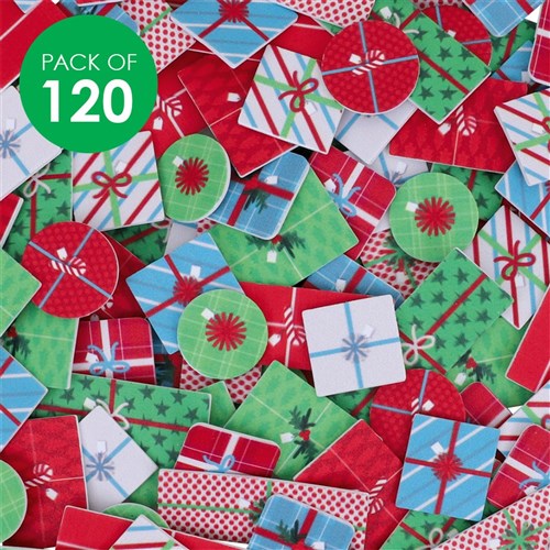 Foam Christmas Presents Stickers - Pack of 120