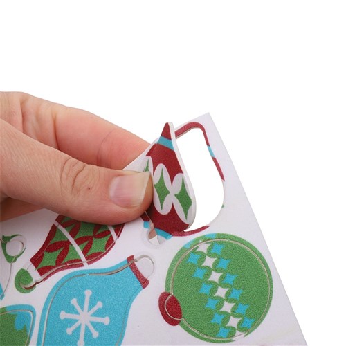 Foam Christmas Bauble Stickers - Pack of 120