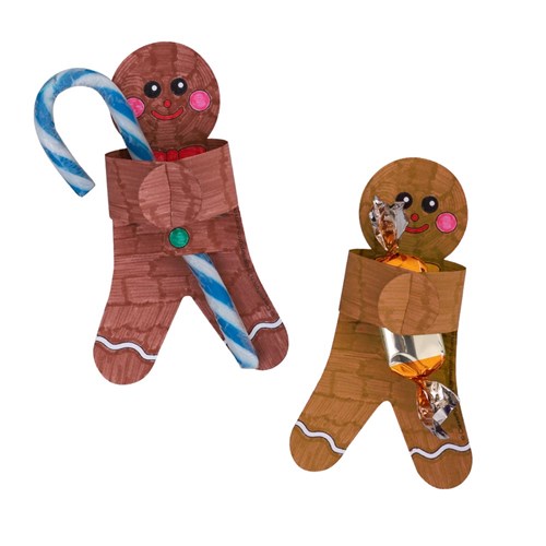 Cardboard Gingerbread Treat Holders - Pack of 10