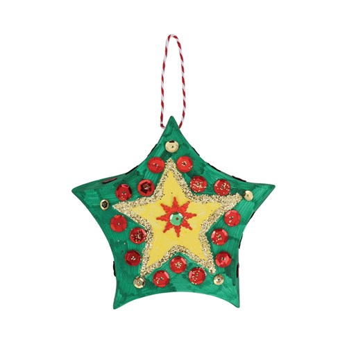 3D Cardboard Star Gift Boxes - White - Pack of 10