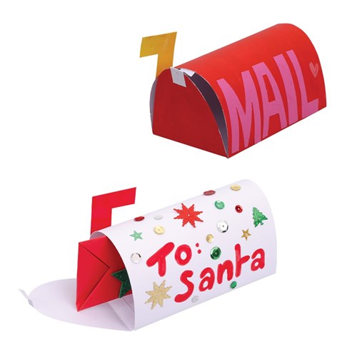 3D Cardboard Mailboxes - White - Pack of 10