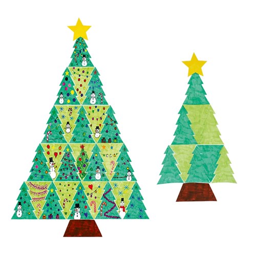 Cardboard Collaborative Christmas Tree - Each Set