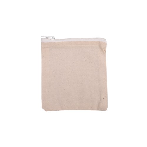 Cotton Zip Pouch - 12 x 12cm - Each