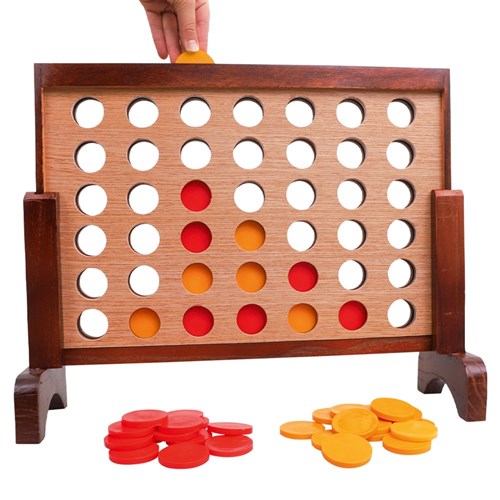 Large Wooden Four in a Row Game