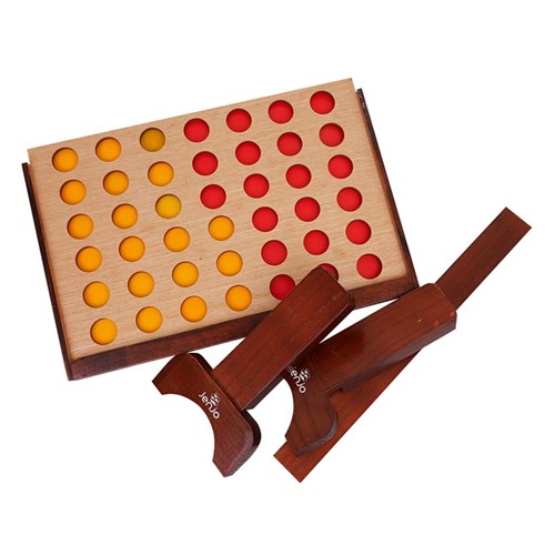 Large Wooden Four in a Row Game