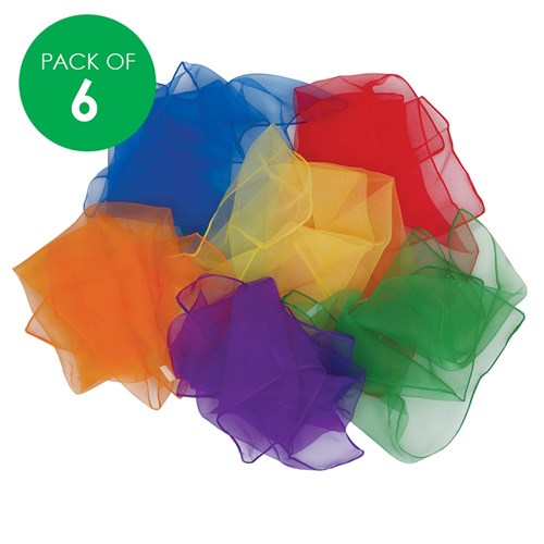 Exercise & Juggling Scarves - Pack of 6
