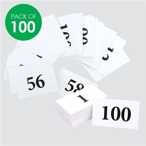 Small Flash Cards - Numbers - Pack of 100