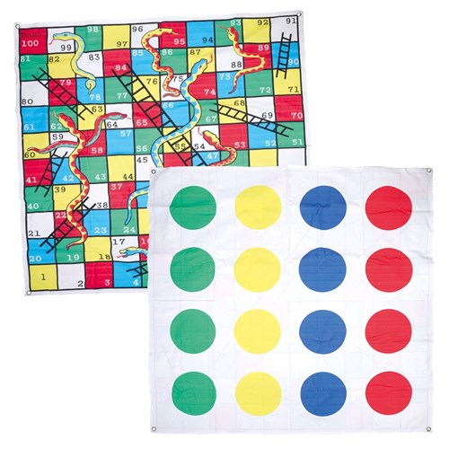 Giant Outdoor Snakes, Dots & Ladders Games - 2 in 1
