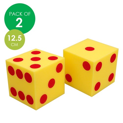 Giant Soft Foam Dice - 12.5cm - Pack of 2