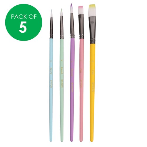 Byron Paint Brushes - Assorted - Pack of 5