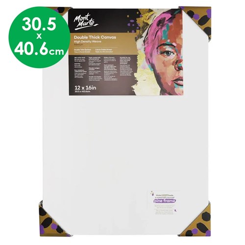 Mont Marte Premium Rectangle Canvas - Double Thick - 30.5 x 40.6cm