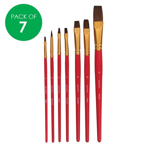 Mont Marte Watercolour Paint Brushes - Pack of 7