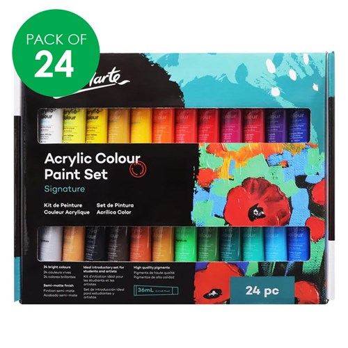 Mont Marte Acrylic Paint Tubes - 36ml - Pack of 24