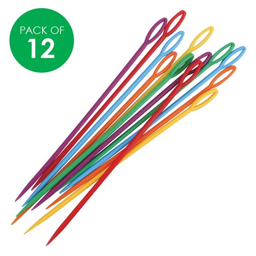 Large Plastic Weaving Needles - Pack of 12
