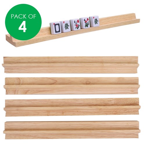 Wooden Mahjong Racks - Pack of 4