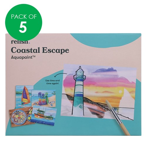 Aqua Paint - Coastal Escape - Pack of 5
